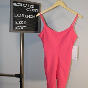 Lululemon | BNWT | Ribbed Contoured Unitard 6" | Glaze Pink | Size 10